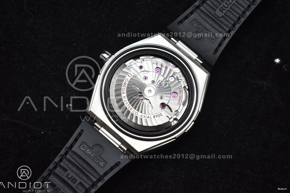 Black SS Black Black 1:1 VSF Strap Super Gummy Best Edition Ceramic on A8900 Clone Dial Constellation 0428